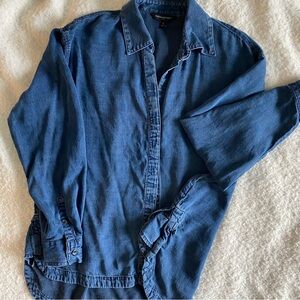 Banana Republic Blue Denim Button-Up Shirt